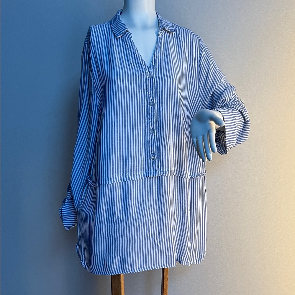 Daily thread Blue Striped Women's Top
